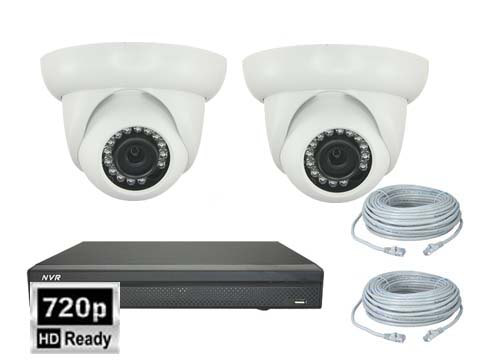 Diskret Ip Dome Kamera Pakke Med 2 Stk 720p