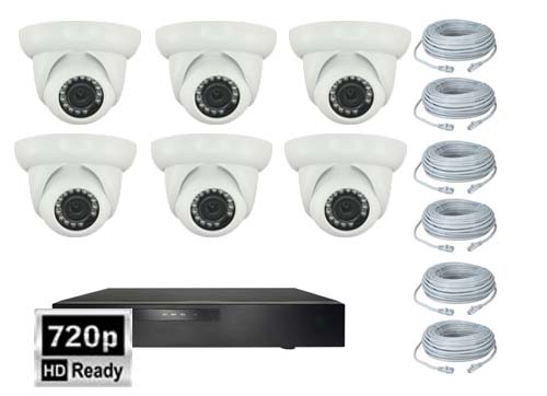 Diskret Ip Dome Kamera Pakke Med 6 Stk