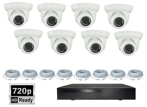 Diskret Ip Dome Kamera Pakke Med 8 Stk