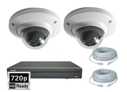 Indendors Ip Kamera Pakke Med 2 Stk 720p Hd Ready Domer