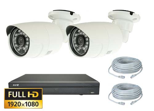 Mini Bullet Ip Kamera Pakke Med 2 Stk I Full Hd