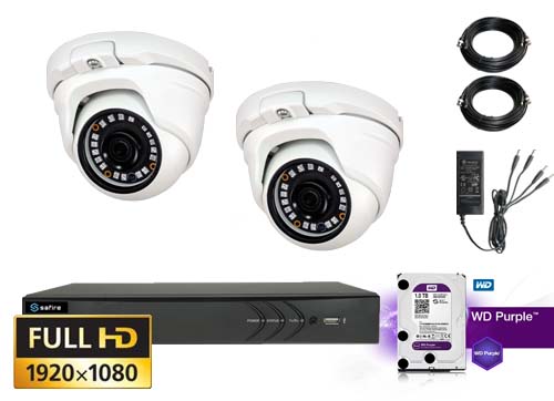 Professionel Full Hd Tvi Kamera Med 2 Stk 1080p