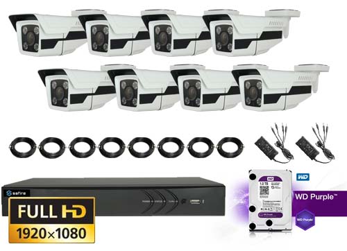 Professionel Hd Tvi Kamera Med 8 Stk Long Ir Range Bullet Op Til 50 Meter I Morke