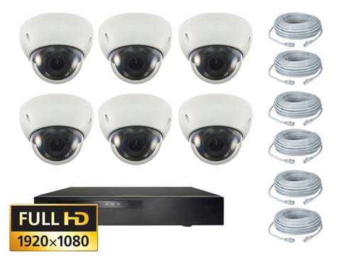 Vandal Sikker Ip Kamera Pakke Med 6 Stk Kuppler Full Hd