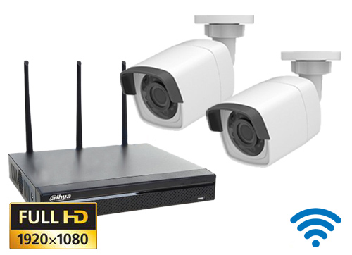 Wifi Kamera Bullet Pakke Med 2 Stk 1080p Tradlos Nvr2